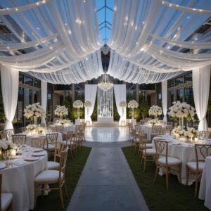 Decorate Luxury Wedding  | Rent Tent & Chandeliers